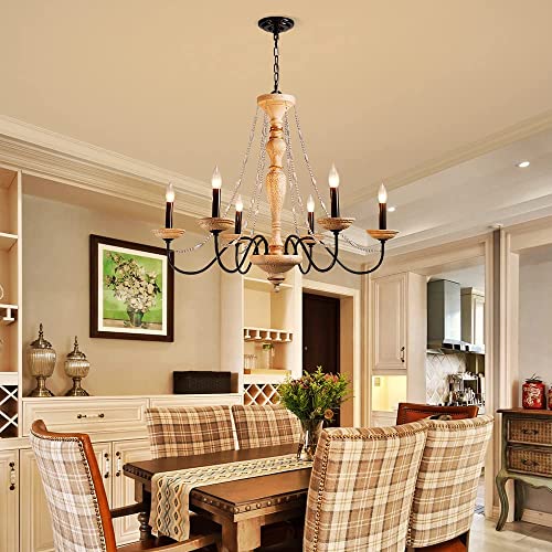 Decorique Home DH-23021 Farmhouse Chandelier Fixtures Lights French Country Style,6 Lights Farmhouse Pendant Light Rustic Chandelier thumb #4