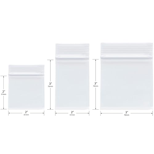 Miniatura 10 de Plymor 3 x 5 pulgadas (100), 4 x 6 pulgadas (100), 5 x 8 pulgadas (100), paquete variado de 4 mil bolsas de plástico resistentes con cierre con