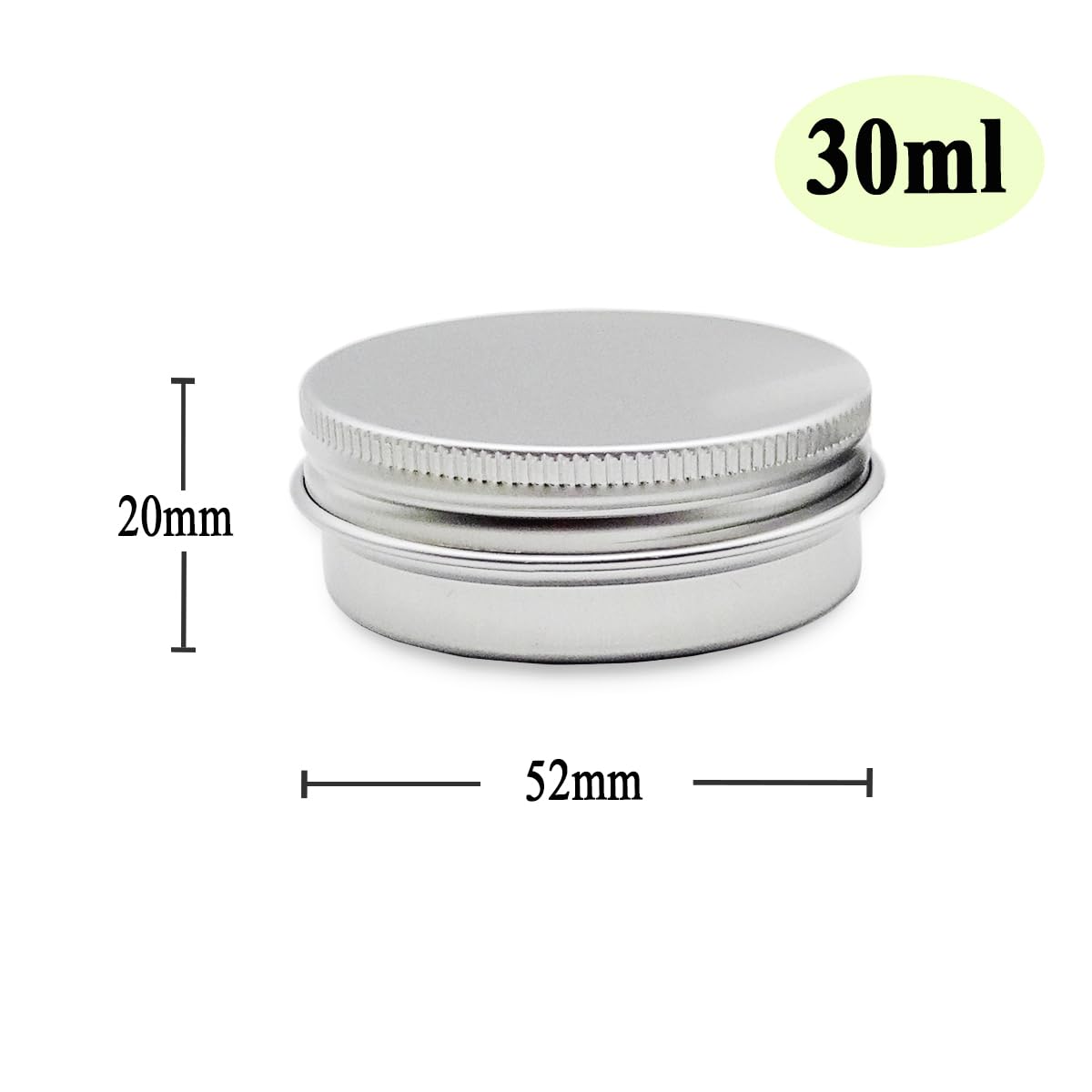 Wopanxye 12pcs 1oz 30ml Aluminum Tin Jar, 30g Refillable Makeup Container - Image 2