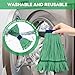 Heavy Duty Commercial Mop Head Replacement for Rubbermaid: 3 Packs 14oz Microfiber Tube Lint Free Industrial Heavy Duty Mop Head for Floor Cleaning - Super Absorbent & Bleach-Safe (Green)
