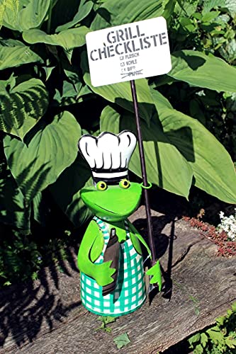 Gwenys Haus Sgabello per recinzione, rana, griglia