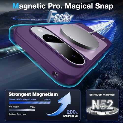 Image of for Google Pixel 10 Case /Pixel 10 Pro Case with MagSafe[Invisible Kickstand][Charge While Standing][Military Shockproof]Translucent Matte Soft Silicone Bumper Pixel 10 /10 Pro Phone Case,Purple