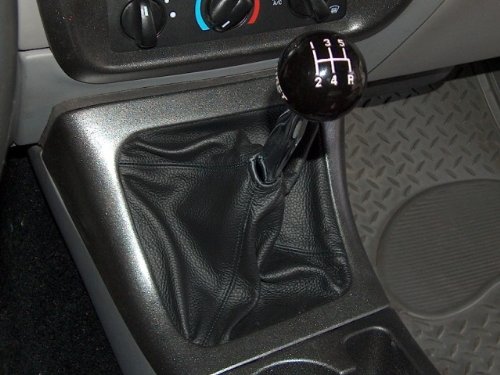 Redlinegoods Shift Boot - Fxii/Hurst Shifter Compatible With Ford Ranger 1995-01. Black/Silver #TOP3