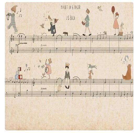 Papel tapiz mural personalizado de cualquier tamaño con partituras musicales dibujadas a mano, decoración de pared, pintura con notas musicales, papeles de pared para niños, 430 cm × 300 cm