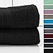 Produktbild Lumaland Premium 2er Set XXL Badetücher Handtücher Frottee 100 x 150 cm aus 100% Baumwolle 500 g/m² mit Aufhänger schwarz