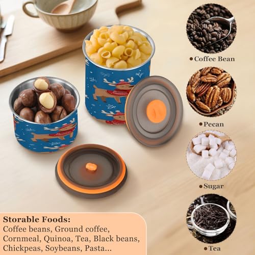 Contenedor de café con tapa 900 ml acero inoxidable y sello hermético miniatura 5