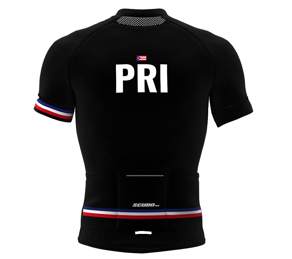 Puerto Rico Black Code Short Sleeve Cycling PRO Jersey for Women - Size XXX-Large