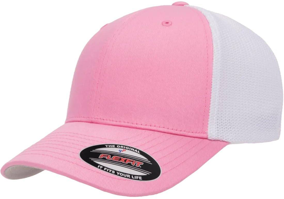 Flexfit Unisex Mesh Fitted 2-Tone Trucker Hat, One Size