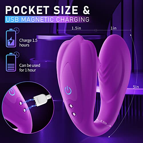 Remote Clitoral G-Spot Vibrator,Couples Vibrator With 10 Tongue Licking And 10 Vibration Modes Female Stimulator,Vibrating Sex Toys Wearable Panty Vibrators,Adult Sex Toy & Games For Women Or Couple #TOP5