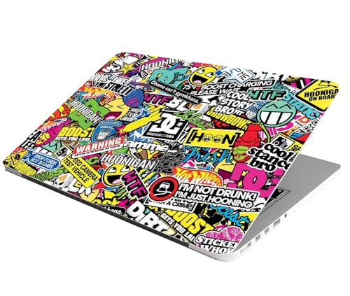 Image of Full Laptop Skin Bubble-Free HD Quality Sticker for Laptops Upto 15.6 inch Compatible with Apple /Dell /HP /Lenovo /Acer /Asus /Sony (Dustproof|Waterproof|Scratchproof|Reusable)-Bomb FL1