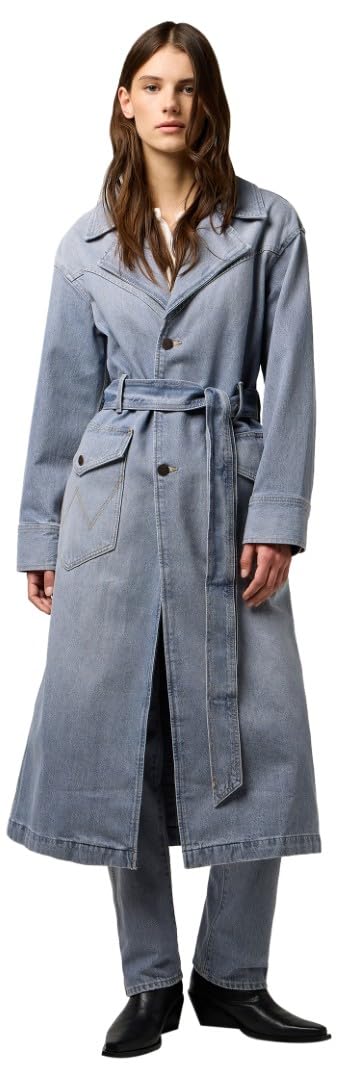 Wrangler - Chaqueta Mujer - Corte Relajado - Denim Trench - Haute Haze