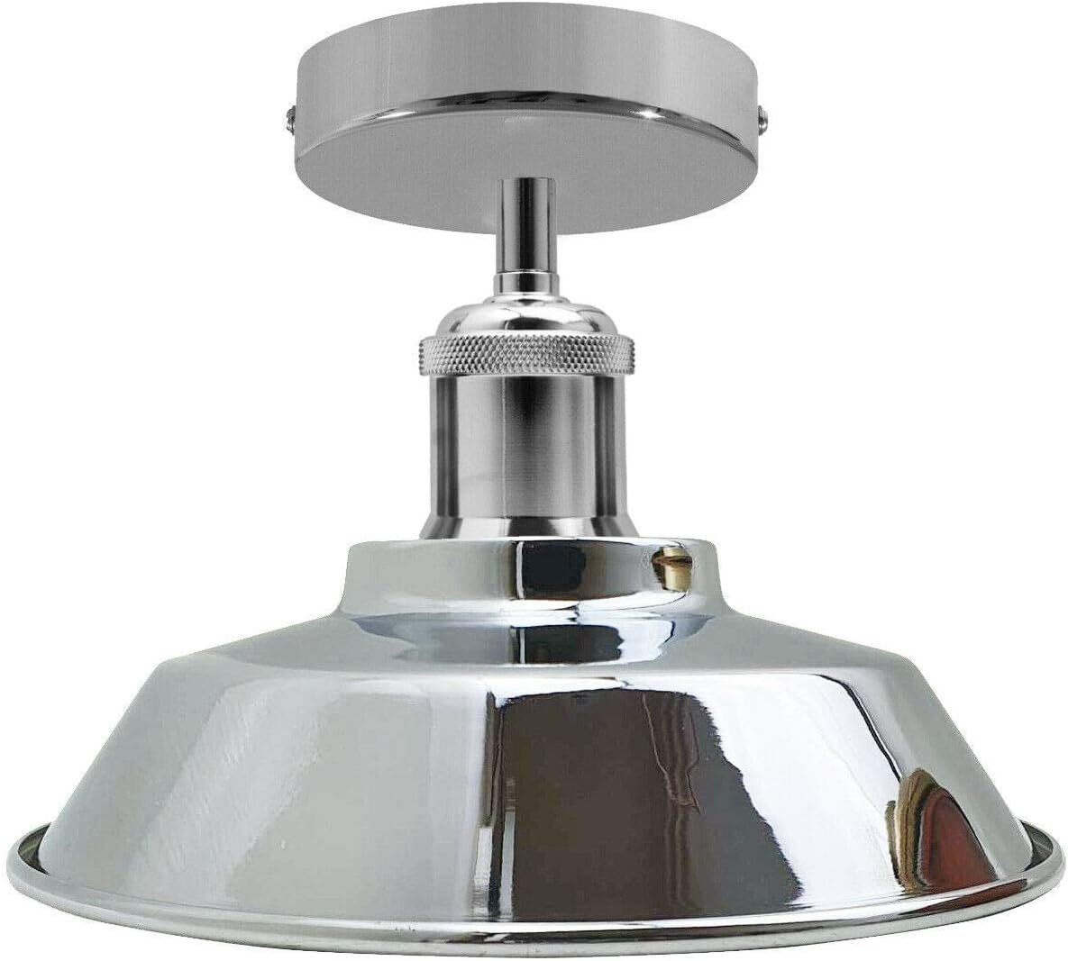 DC VOLTAGE Industrial Ceiling Light Chandelier Semi-Flush Mount E27 Base Chrome Metal Curvy Lights Ceiling Light Fixture for Bedroom Living Dining Room Hallway (Chrome)