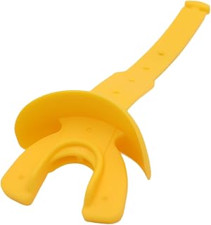 Sports Mouth Guard for Football - Ready-to-Wear Mouthpiece with Strap, High Impact Protection for Lips/Teeth/Braces, Approved for Youth/Adults (Yellow)