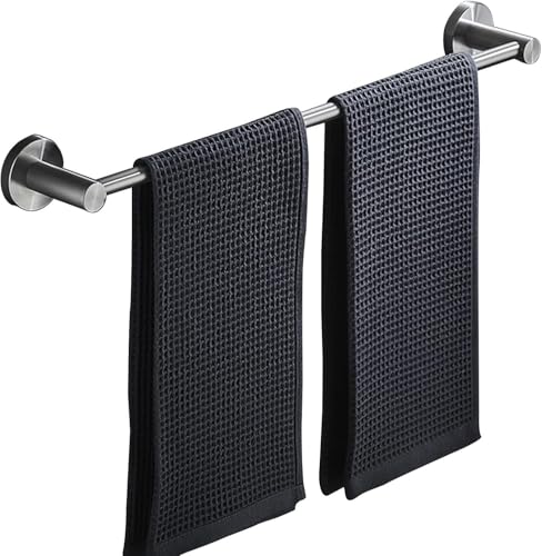 Porte-serviettes de salle de bain 110 cm LWX en argent poli