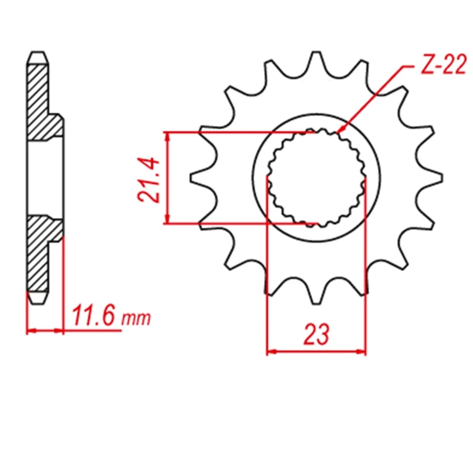 Piñón de Moto para Yamaha TT-R250 TTR250 TT-R TTR 250 1999-2006 Piñón/Corona para Motocicleta 520 CNC 13T 52T (Delantero Y Trasero)(13T 52T)
