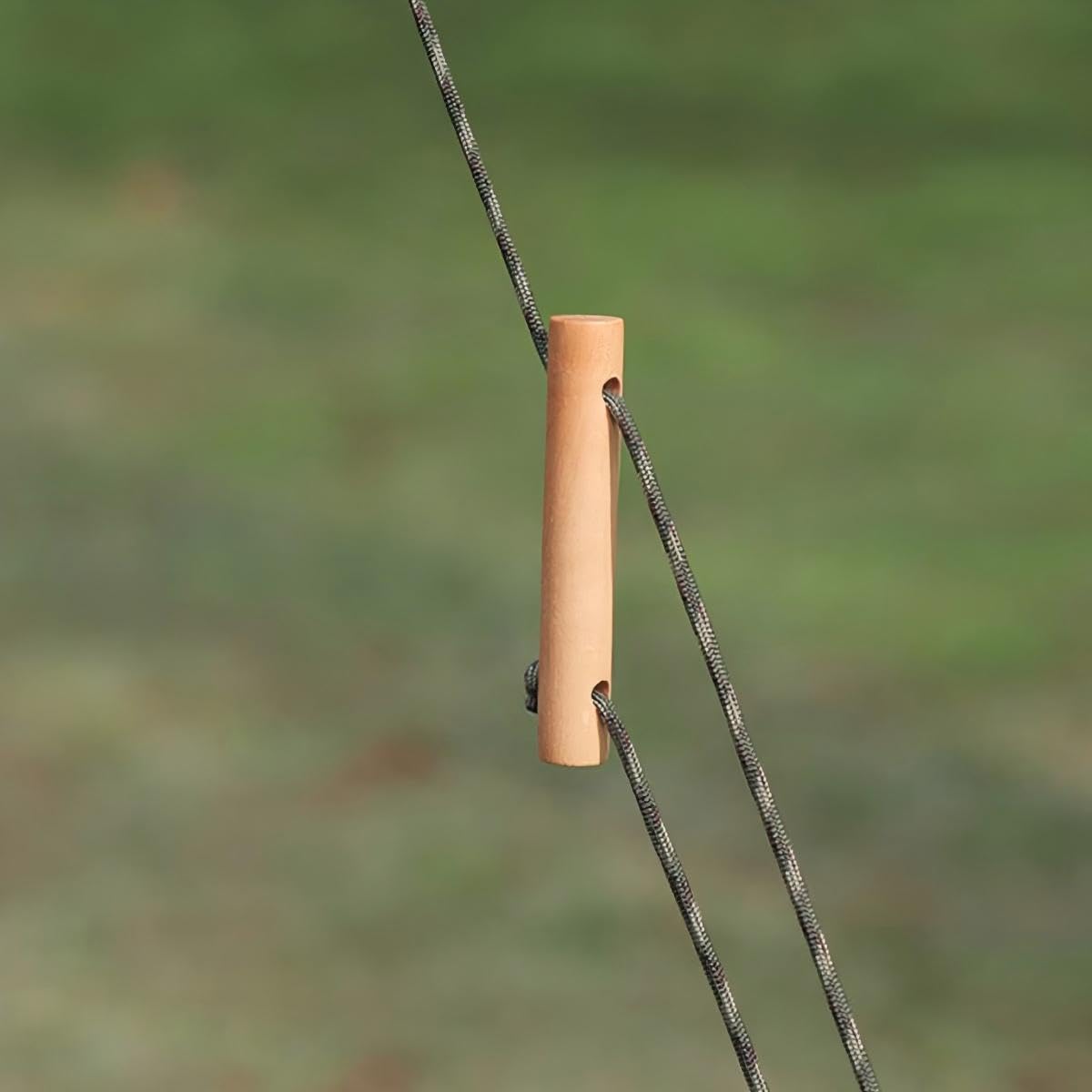 8 Piezas de ajustador de Cuerda de Viento de Madera, Tensor de Doble Orificio, Sujetador de Cuerda de Hamaca, Hebilla de Ajuste de Cuerda de Viento Adecuada para Carpas al Aire Libre, toldos