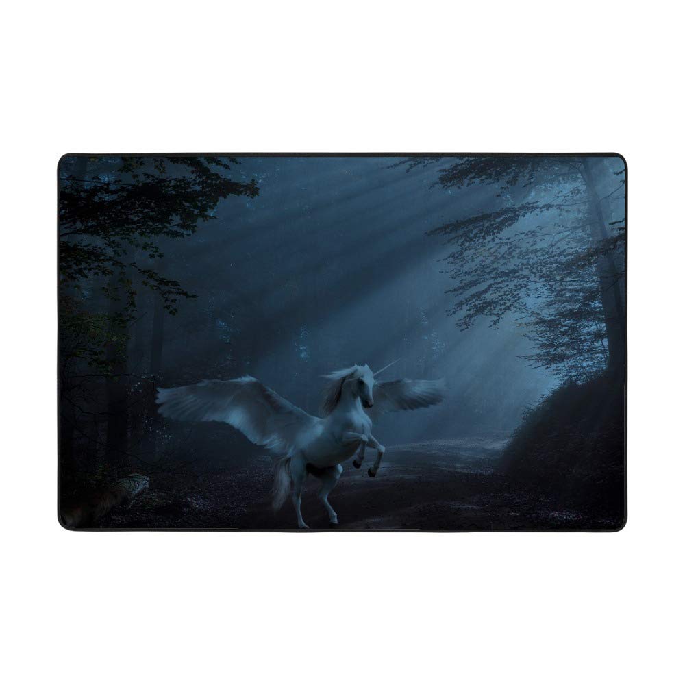 Tapis licorne anti sol froid grand tapis de salon velours corail 203x147