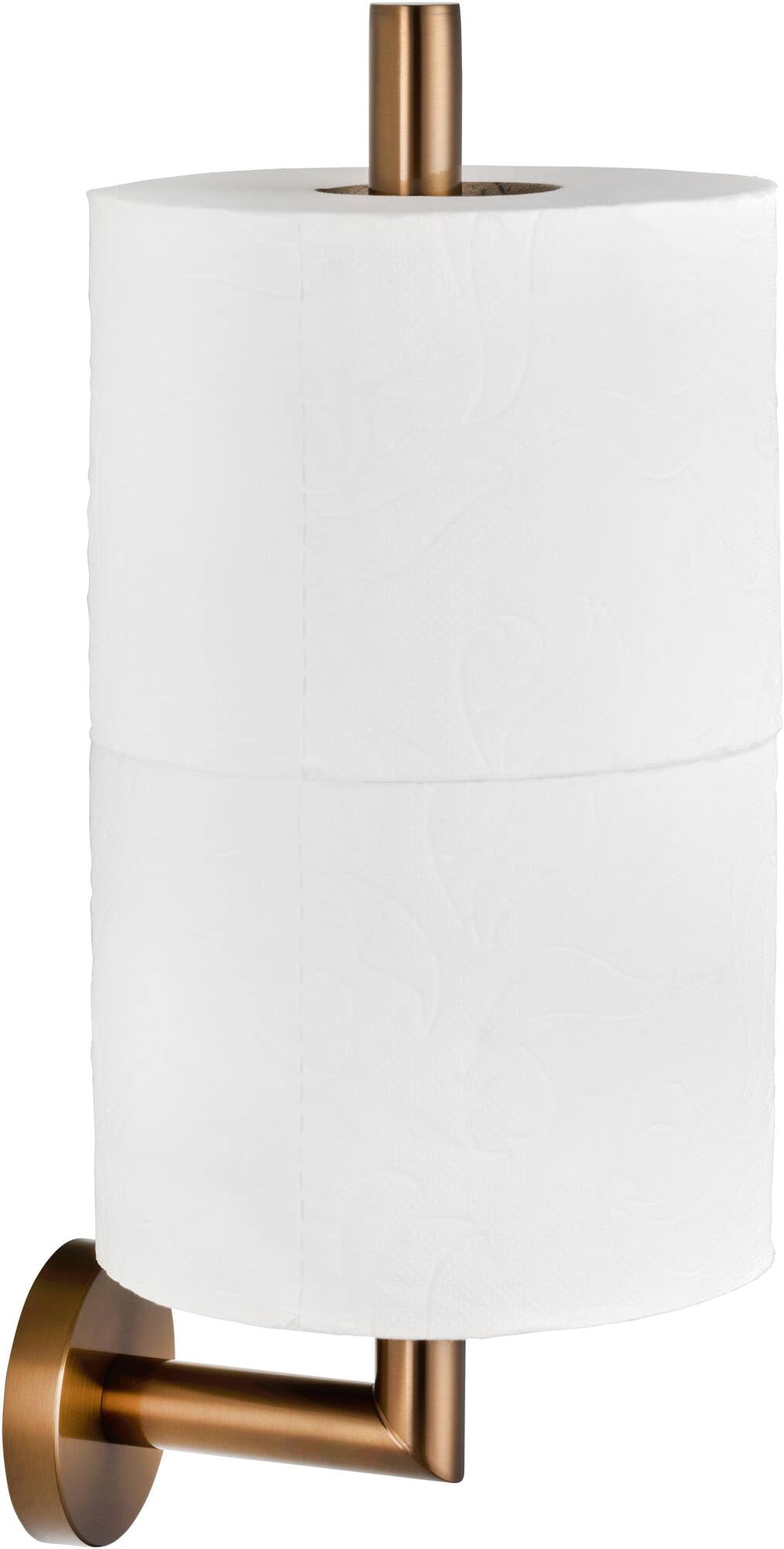 Nemo Toilettenpapier Aufbewahrung | Kupfer | Klopapier Ersatzrollenhalter Toilet aus Messing | Toilettenpapier Ersatzrollenhalter für Wandmontage | mit Befestigungsmaterial
