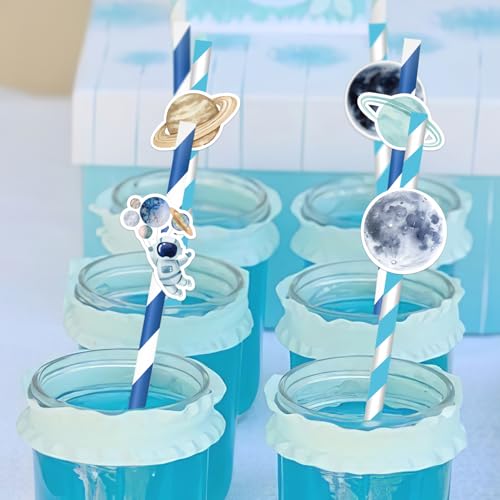 Pitillos de papel con diseño espacial, pack 50 unidades miniatura 2