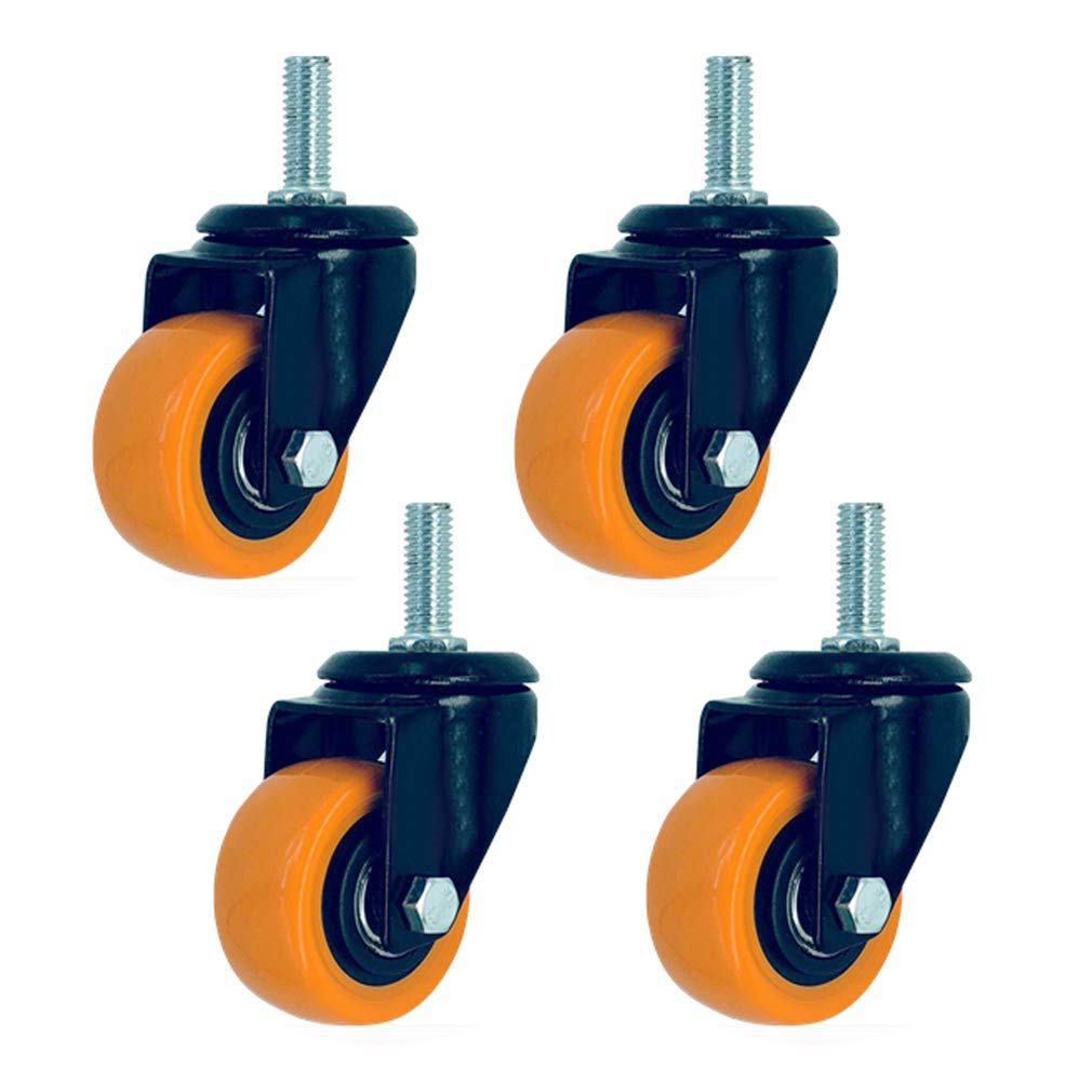 GYRAZXS Heavy Duty Swivel Casters with Threaded Stem 2 Inch Industrial Wheels for Furniture Workbenches and Carts Replacement Parts