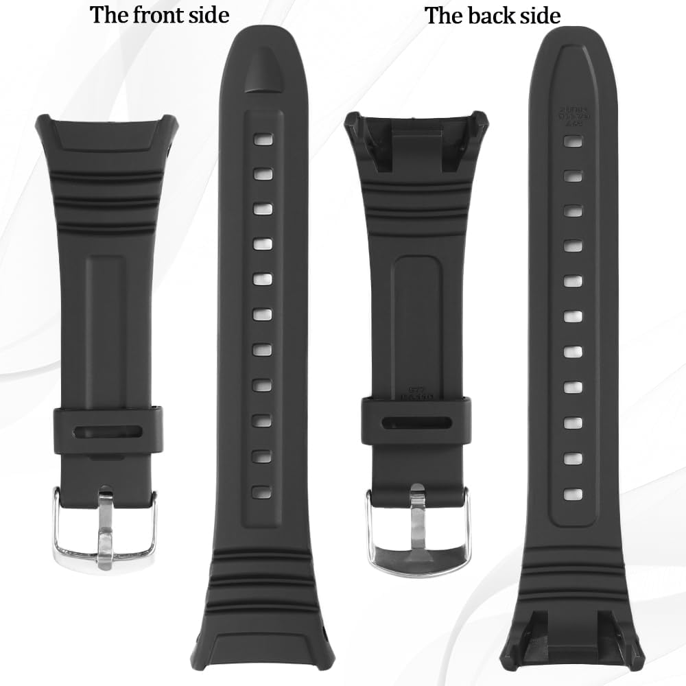 Replacement Band Compatible with Casio W-96H Waterproof Resin Metal Buckle