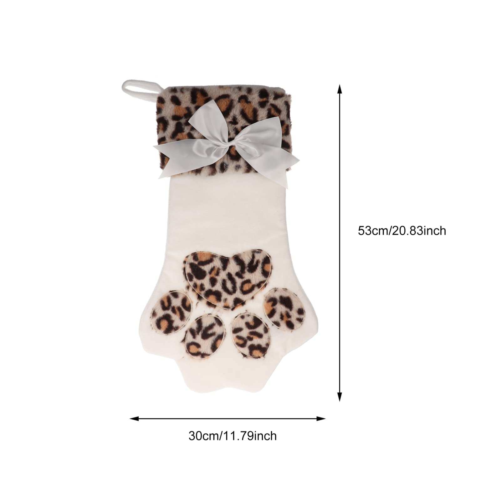 ABOOFAN Weihnachtsstrümpfe Katze Pfote Nikolausstrumpf Weihnachtsdeko Nikolausstiefel Hängende Geschenktasche Beutel Süßigkeiten Tasche zum Befüllen für Weihnachten Kamin Baum Dekoration