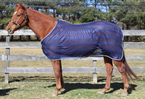 Image of TUFFRIDER Horse Scrim Sheet, Navy, 69-in