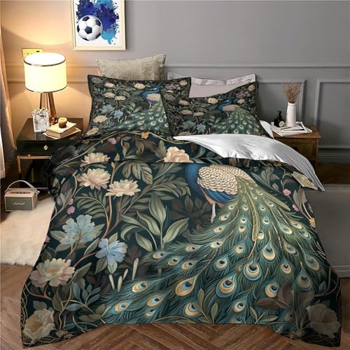 Housse de couette patchwork hypoallergénique microfibre anti-acariens lit double ado 200x200