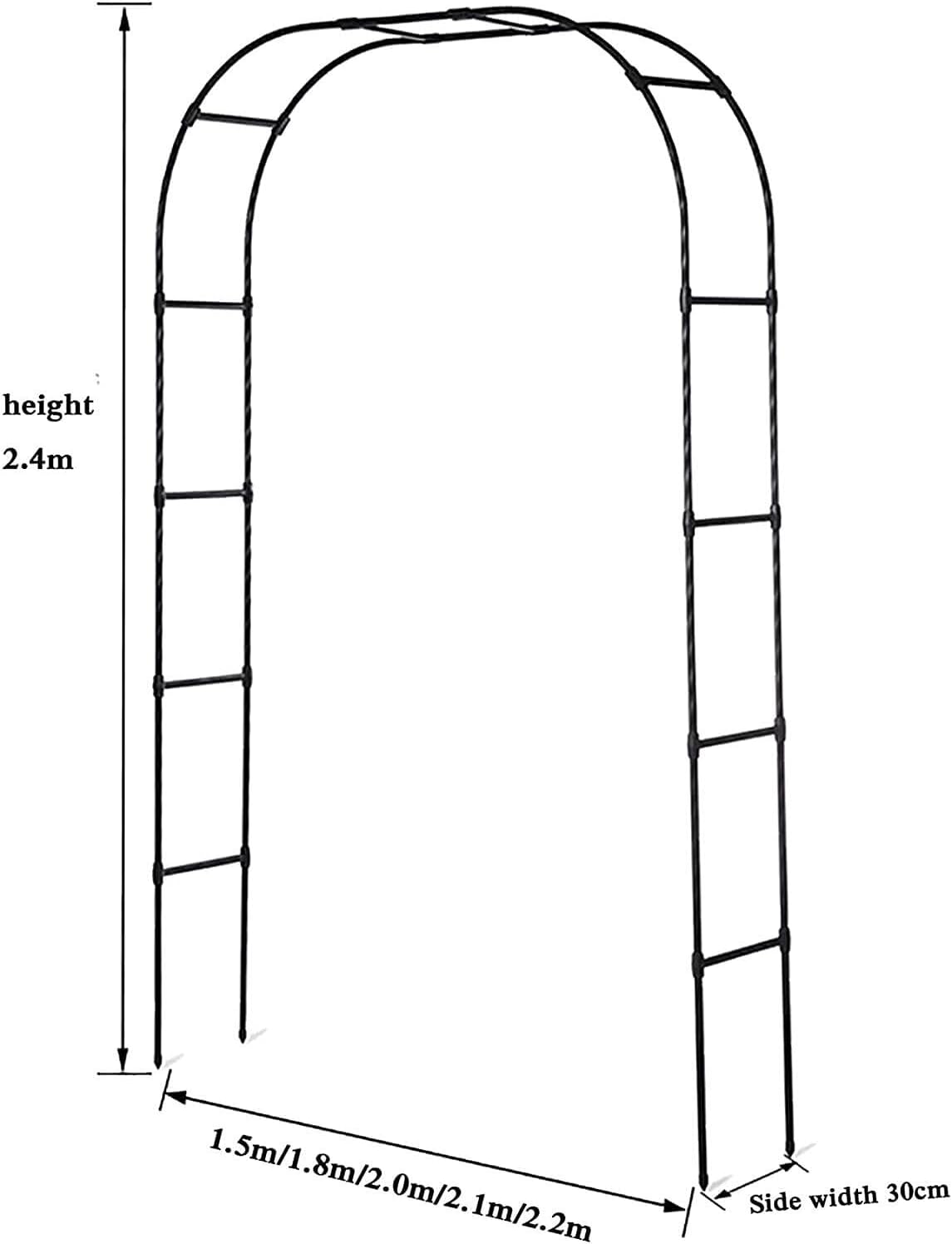 Metal Garden Arch Pergola, Outdoor Iron Arbor for Climbing Plants, Wedding Party Decoration, Elegant Garden Archway