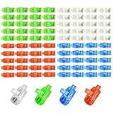 Novelty Place 80Pcs LED Party Finger Lights for Kids with Screw-Secured, LED Finger Flashlight Light Up Finger Ring Toys for Party Favor, Halloween, Raves, Concert Shows