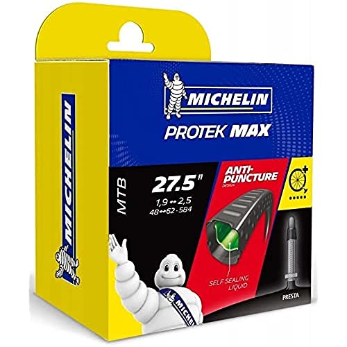 MICHELIN Protek Cámara, 27.5 x 1.90-2.5, Presta 40 mm, Unisexo, Negro