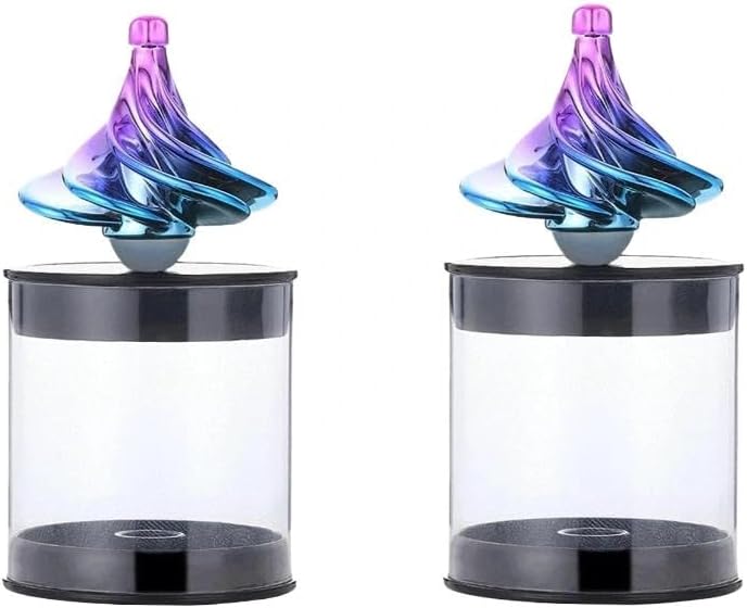 Magnetic Airflow Spinning Top – Wind-Powered Fidget Toy for Stress Relief & Focus – Aerodynamic Tornado Spinner with Magnetic Base – Unique Desk Toy for Adults and Kids – Perfect Office Gift