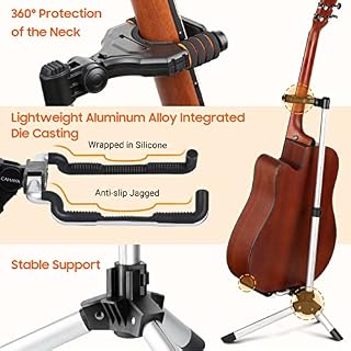 CAHAYA Support de guitare Support de guitare multifonctionnel réglable en aluminium Stable et facile à transporter… - Les Beatles, Paul McCartney, John Lennon, RIngo Starr, George Harrison CAHAYA Support de guitare Support de guitare multifonctionnel réglable en aluminium Stable et facile à transporter… – Image 5