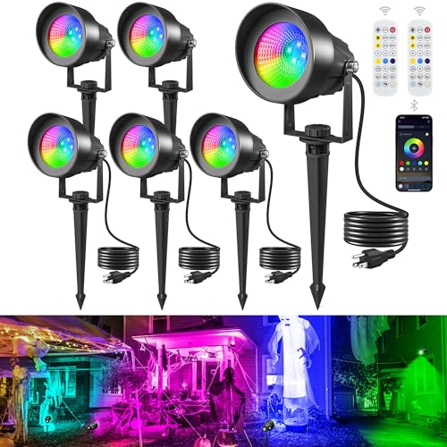T-SUN RGBW Landscape Lights 6-Pack with App & Remote
