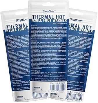 StopEver Thermal Hot Foot Sole Heater - Insole Foot warmer 3 pack