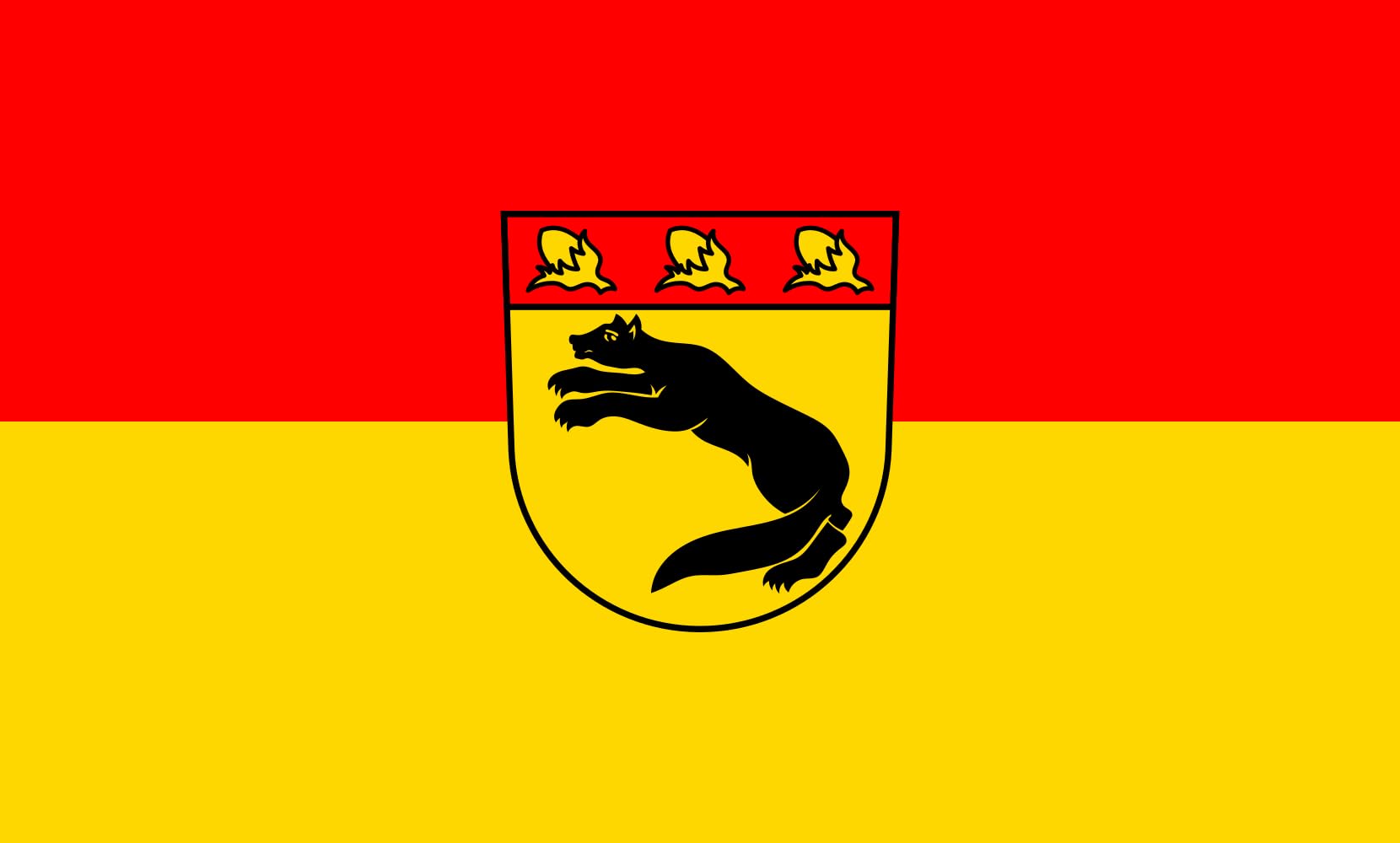 Drapeau paysage Walddorfhäslach 1.35m² résistant au vent fort