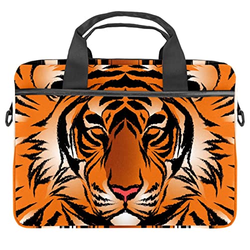 Sac ordinateur portable 13 pouces tigre rayé pour le bureau et l'université