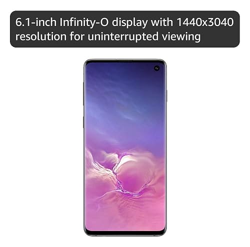 Samsung Galaxy S10 Mobile Phone; Sim Free Smartphone - Prism Black