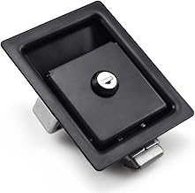 Pestillo de bloqueo de mango de paleta Premium de alta resistencia de acero al carbono de montaje empotrado negro for vehículos especiales vehículos modificados 1 Uds (Size : With lock)