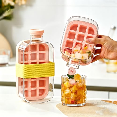 Botella bandeja de cubitos 2 en 1 500ml rosa miniatura 6
