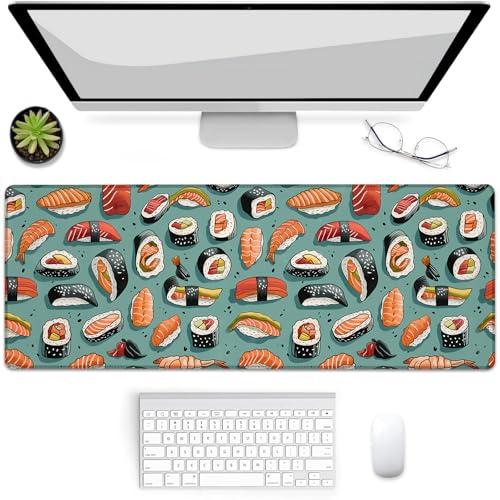 Tapis de souris de jeu Sushi 80x30 cm antidérapant XXL