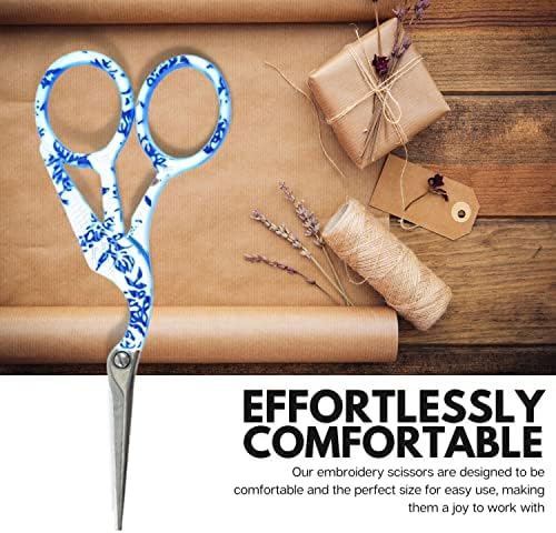 Arolly Retro Style 4.5" Embroidery Scissor with Sharp Blades, Multi-purpose Small Sewing Scissors for Art and Needle Work, Cutting Tools for Household DIY, Crafting, and Sewing Accessories - 2