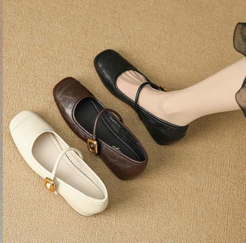 Mary Jane Flats for Women Dressy Round Toe Ballet Flats Comfortable Slip On Work Shoes for Wedding Driving 20254