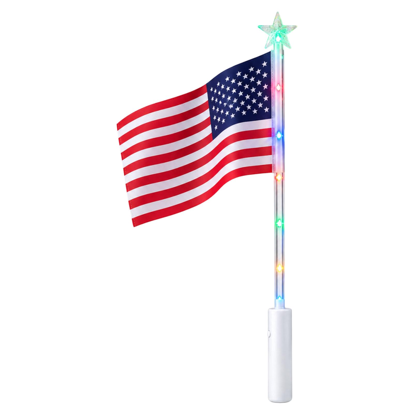 Tfaoys B Up Handheld Americans Flag Wand 4Th Of July Red White Lue Glow Sticks Toy Memorial Day Patriotic Decorations Patriotic Glow Sticks Toy