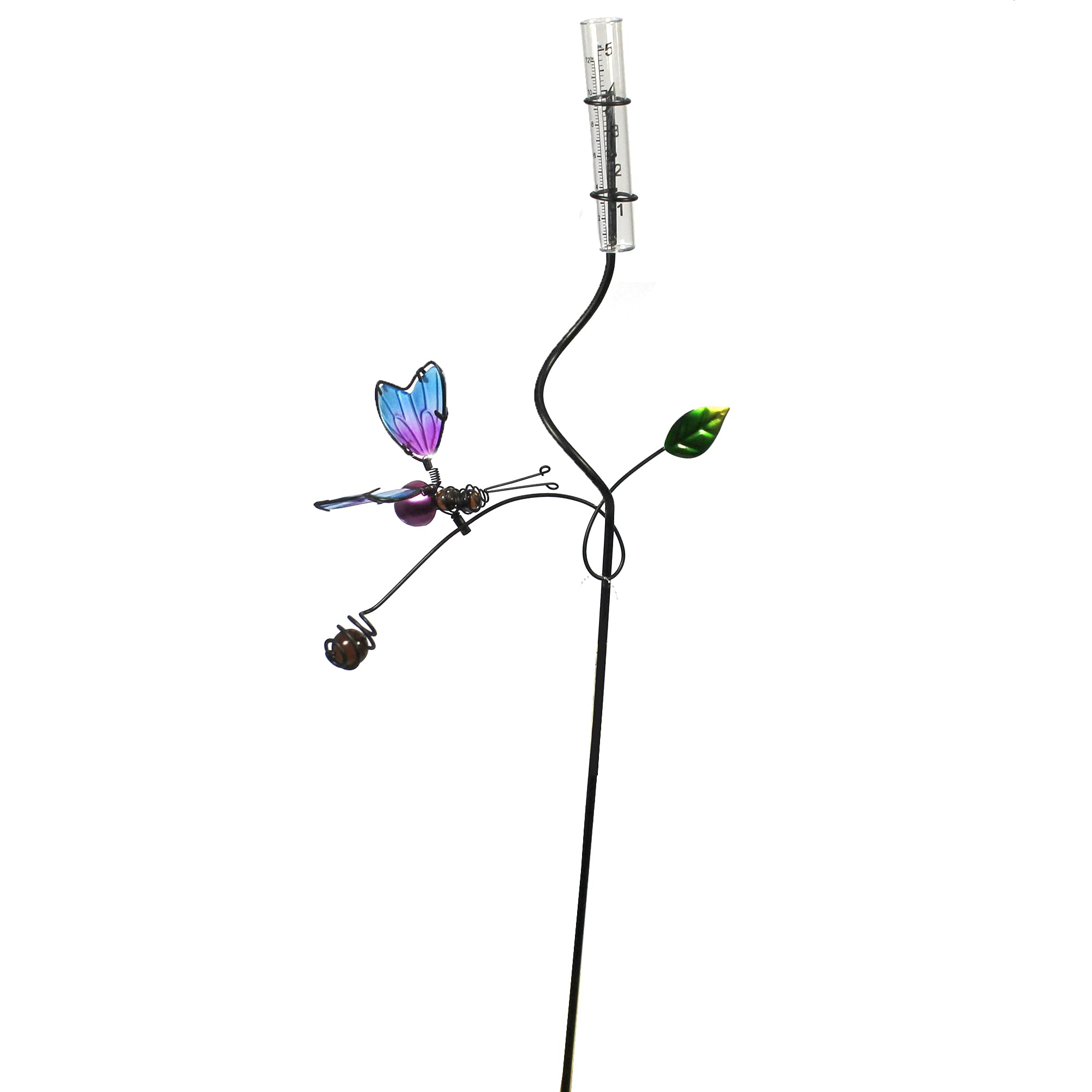 Regal Art & Gift 12346 Stake-Butterfly Rain Gauge, Purple/Blue