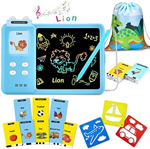 Talking Flash Cards Learning Toys - Kids Toddlers Edcuational Toys 2 3 4 5 6 Year Olds Boys Girls, 222 Sight Words LCD Writing Drawing Board Tablet Montessori Speech Therapy Autism Toys