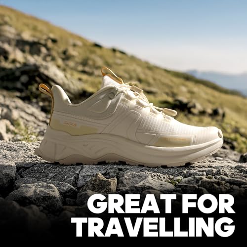 NORTIV 8 Damen Wanderschuhe leichte atmungsaktive Mesh Trekking Outdoor Arbeitsschuhe,Size 40,Beige,SNHS239W