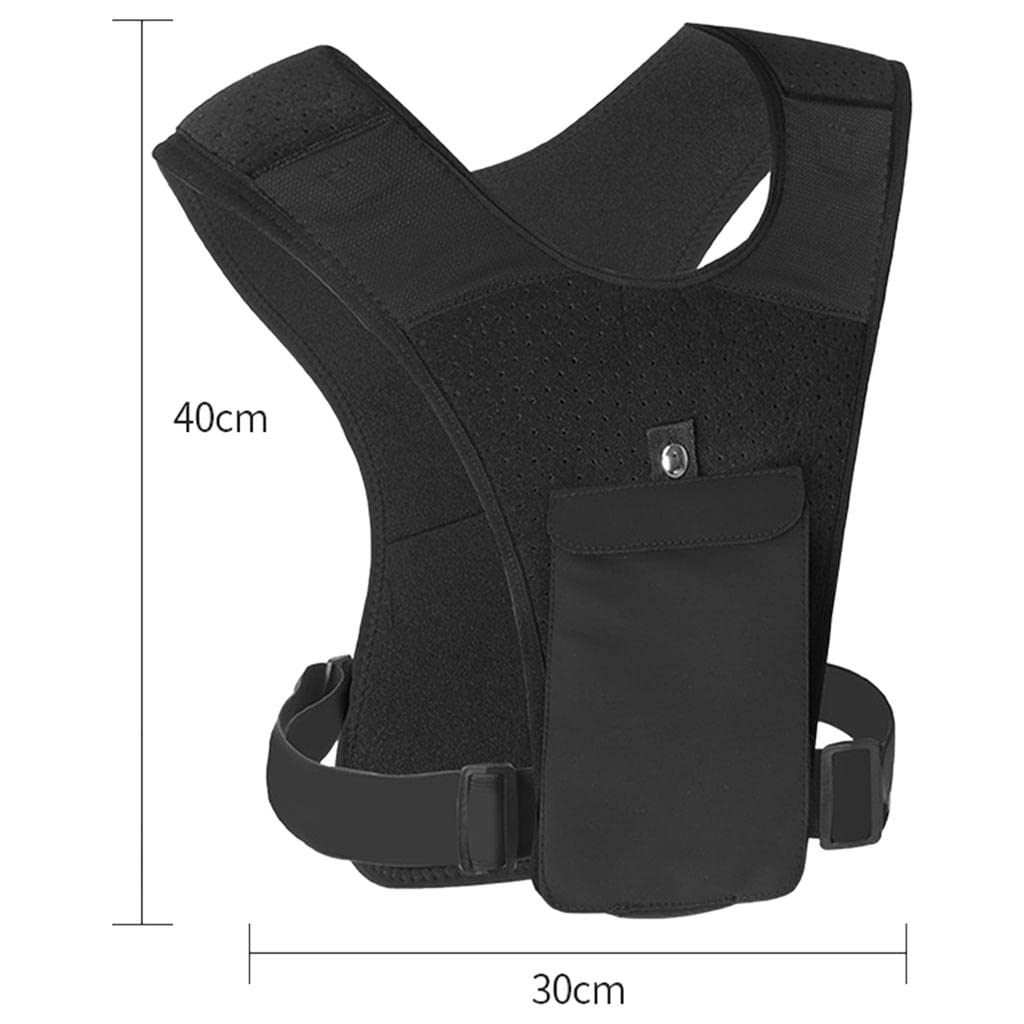 3er-Set atmungsaktive Laufweste mit Tasche für nächtliches Laufen, Wandern, Radfahren, Sport