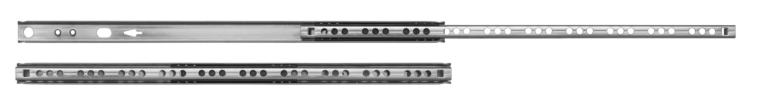 Stolmet Metal Ball Bearing Drawer runner Pr 350mm draw depth for 17mm (4 Pairs)