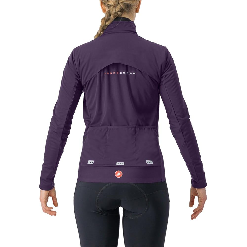 CASTELLI Alpha Doppio Ros Jacket - Women's Night Shade/Orchid Petal/Silver Gray, S